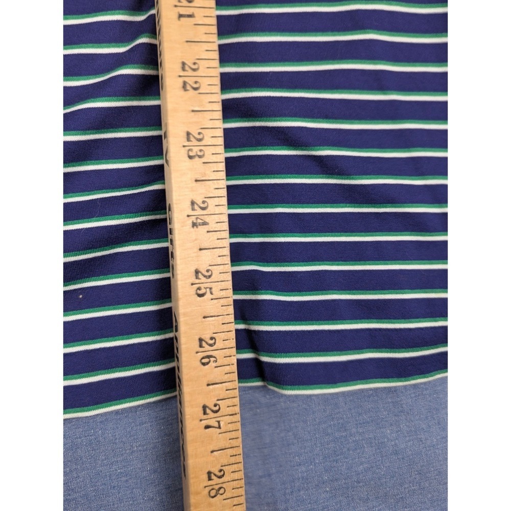 Polo Golf Ralph Lauren Mens Pro Fit Pima Cotton Striped Polo Shirt Navy Green L - Picture 7 of 12